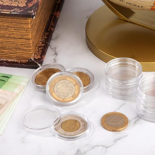 Climberty® Coin Box Collectable Storage Clear Holder Organizer Max 200PCS Capacity Compatible with 17-30mm Dia Coins Trade Tokens Climberty® Coin Box Collectable Storage Clear Holder Organizer Max 200PCS Capacity Compatible with 17-30mm Dia Coins Trade Tokens